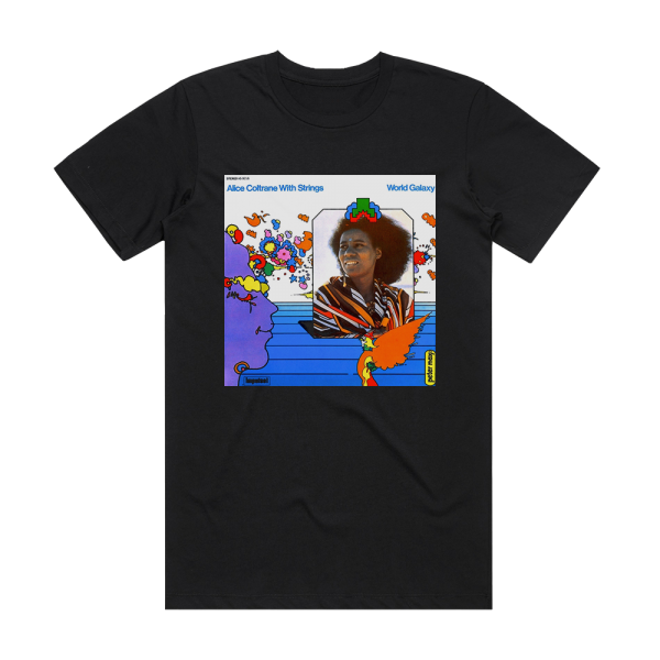 Alice Coltrane World Galaxy Album Cover T-Shirt Black