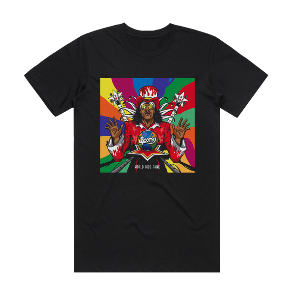 Bootsy Collins World Wide Funk Album Cover T-Shirt Black