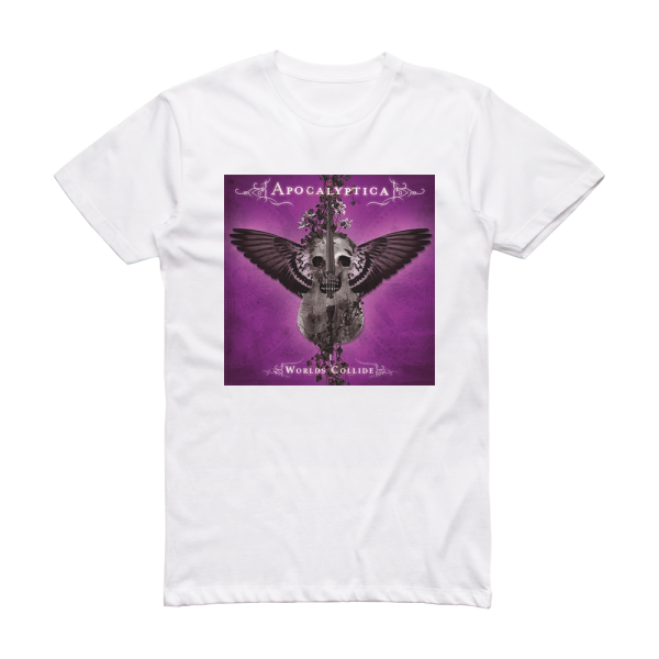 Apocalyptica Worlds Collide Album Cover T-Shirt White