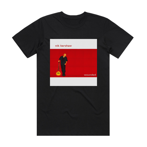 Nik Kershaw Wounded Album Cover T-Shirt Black