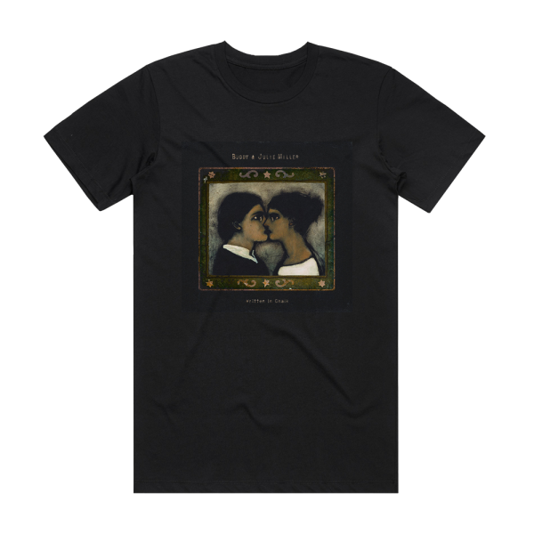 Buddy and Julie Miller Written In Chalk Album Cover T-Shirt Black