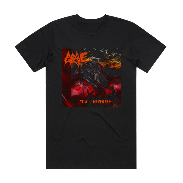 Grave Youll Never See Album Cover T-Shirt Black