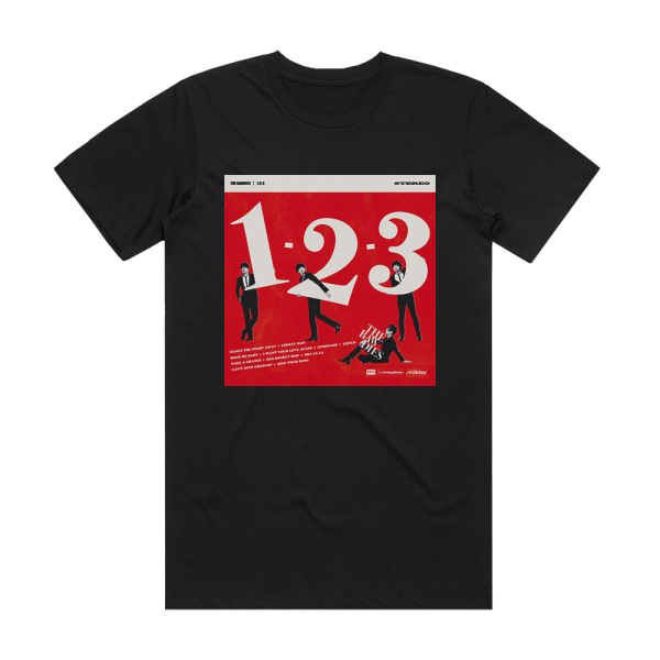 THE BAWDIES 1 2 3 Album Cover T-Shirt Black