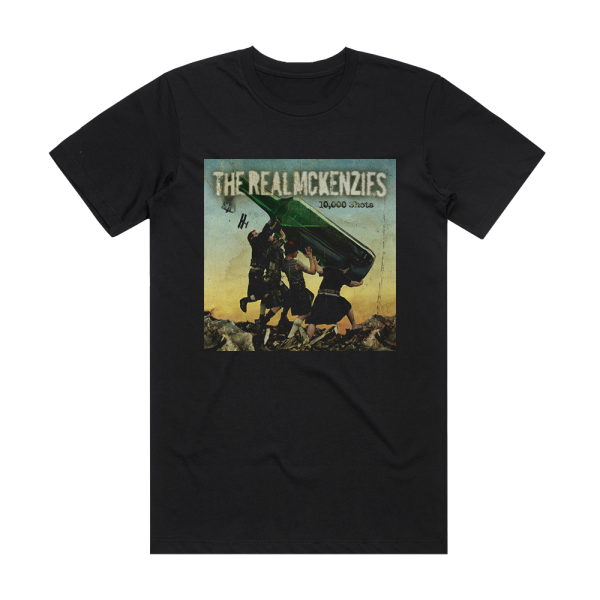 The Real McKenzies 10000 Shots Album Cover T-Shirt Black