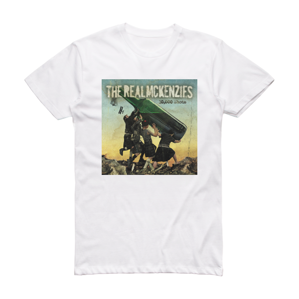 The Real McKenzies 10000 Shots Album Cover T-Shirt White