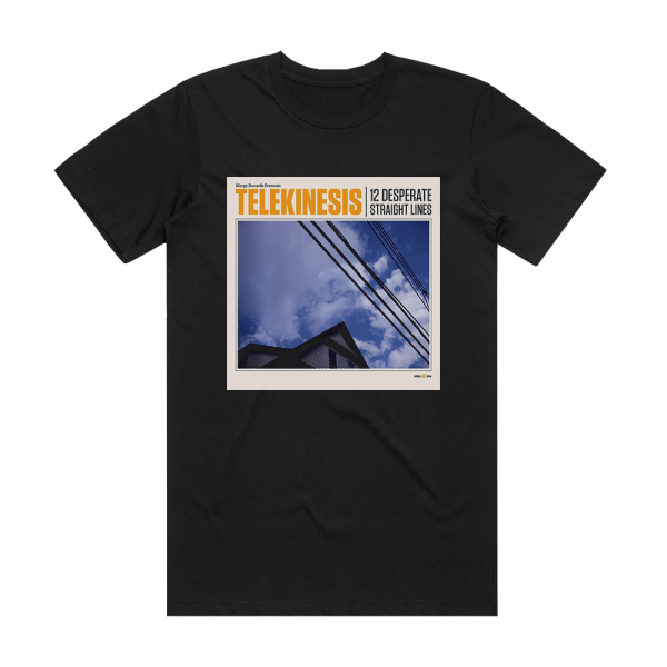 Telekinesis 12 Desperate Straight Lines 1 Album Cover T-Shirt Black