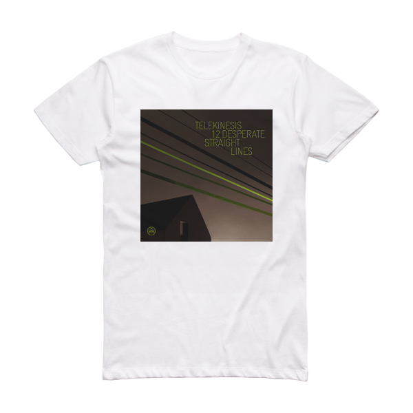 Telekinesis 12 Desperate Straight Lines 2 Album Cover T-Shirt White