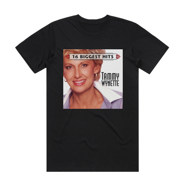 Tammy Wynette 16 Biggest Hits Album Cover T-Shirt Black