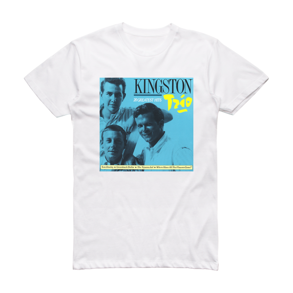 The Kingston Trio 20 Greatest Hits Album Cover T-Shirt White