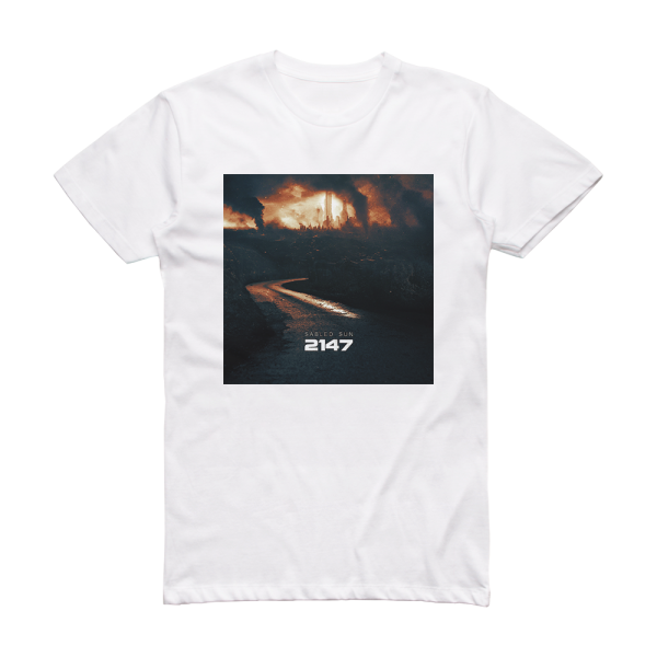 Sabled Sun 2147 Album Cover T-Shirt White