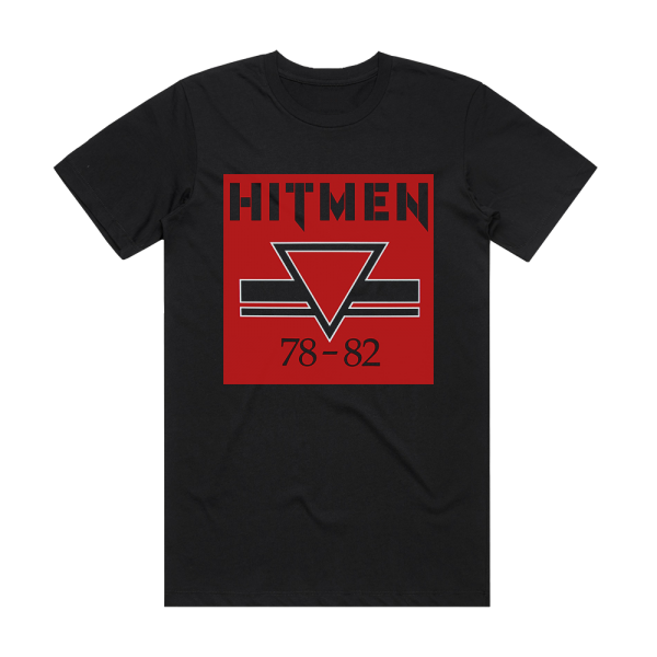 The Hitmen 78 82 Album Cover T-Shirt Black
