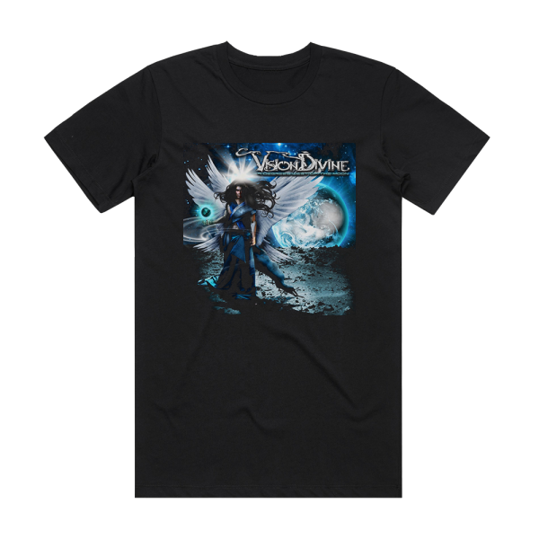 Vision Divine 9 Degrees West Of The Moon Album Cover T-Shirt Black