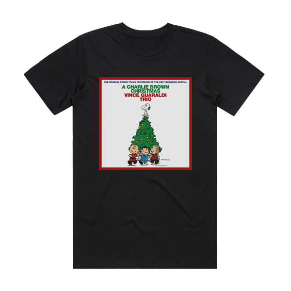 Vince Guaraldi Trio A Charlie Brown Christmas 1 Album Cover T-Shirt Black