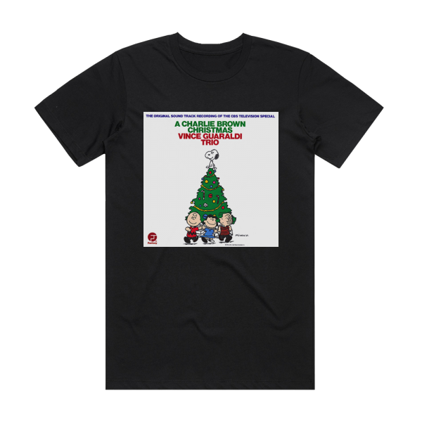 Vince Guaraldi Trio A Charlie Brown Christmas 3 Album Cover T-Shirt Black