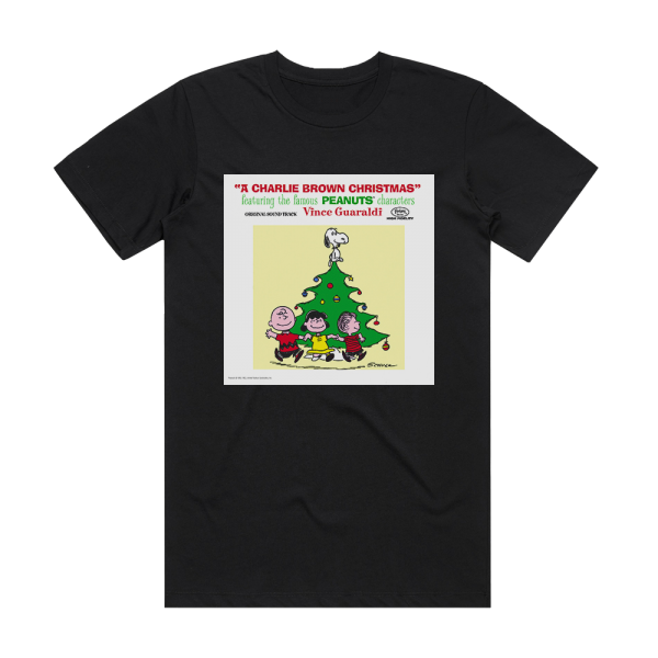 Vince Guaraldi Trio A Charlie Brown Christmas 4 Album Cover T-Shirt Black