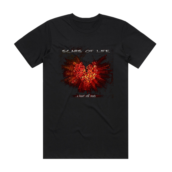 Scars of Life A Heart Still Beats Album Cover T-Shirt Black
