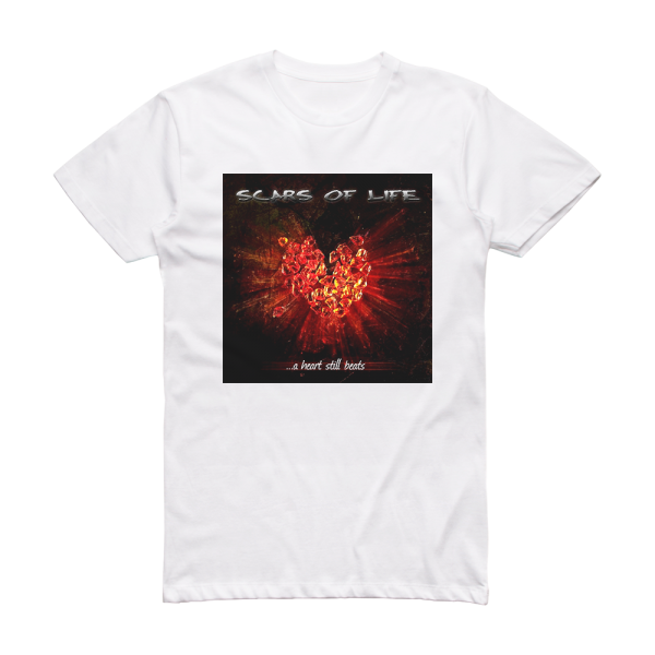 Scars of Life A Heart Still Beats Album Cover T-Shirt White