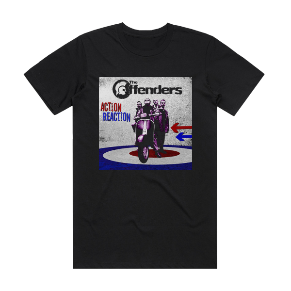 The Offenders Action Reaction Album Cover T-Shirt Black