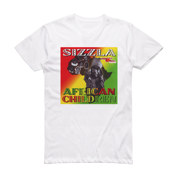 Sizzla African Children Album Cover T-Shirt White