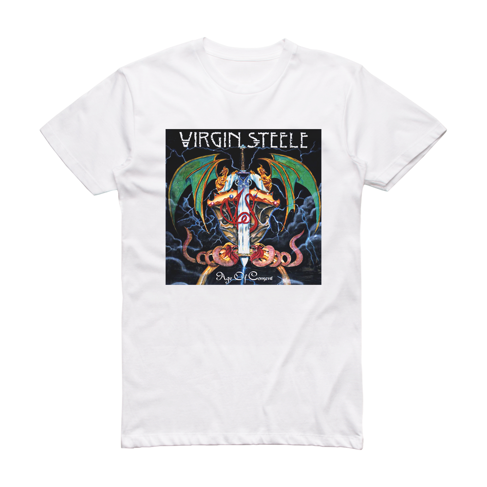 Virgin Steele Age Of Consent 2 Album Cover T Shirt White Album Cover T Shirts 9212