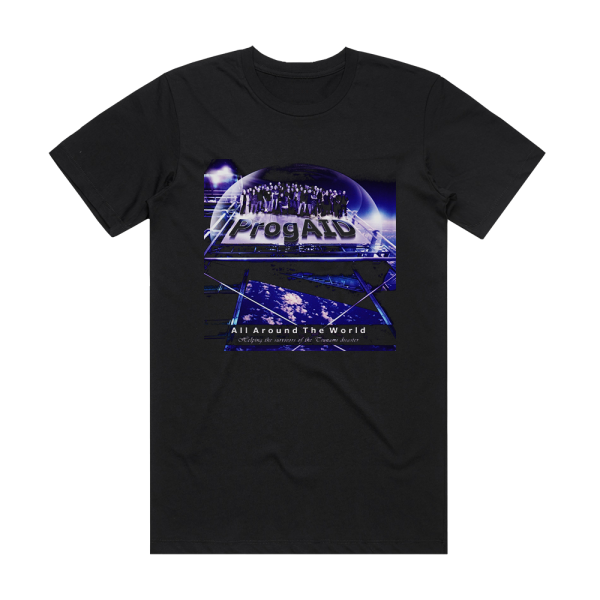 ProgAid All Around The World Album Cover T-Shirt Black