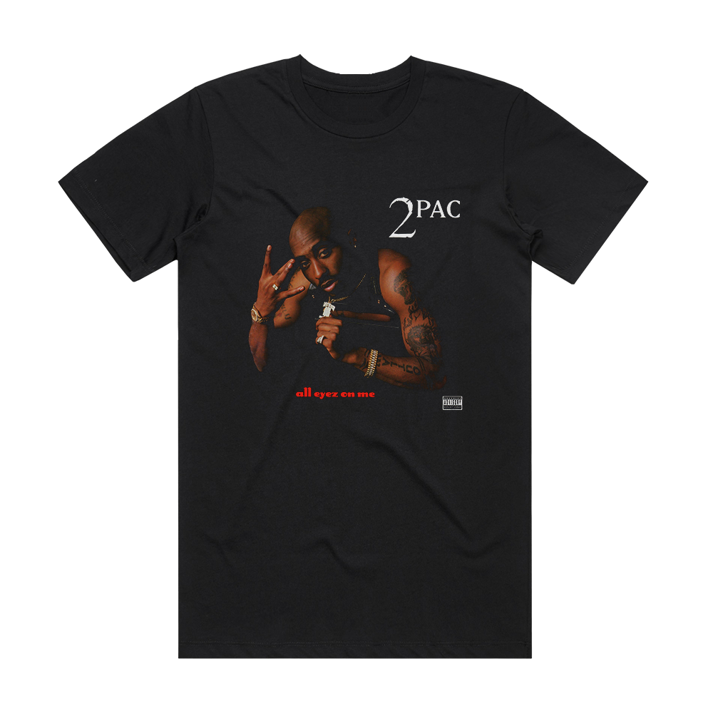 2Pac All Eyez On Me Album Cover T-Shirt Black – ALBUM COVER T-SHIRTS