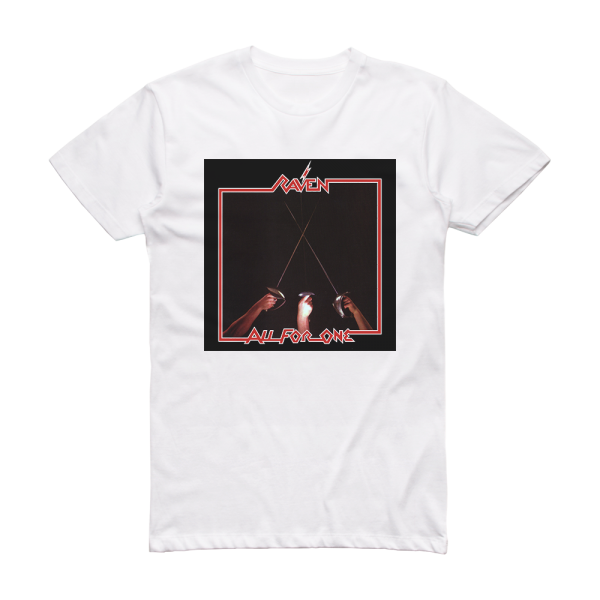 Raven All For One Album Cover T-Shirt White