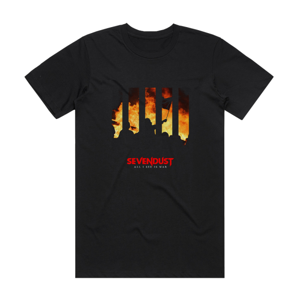 Sevendust All I See Is War Album Cover T-Shirt Black