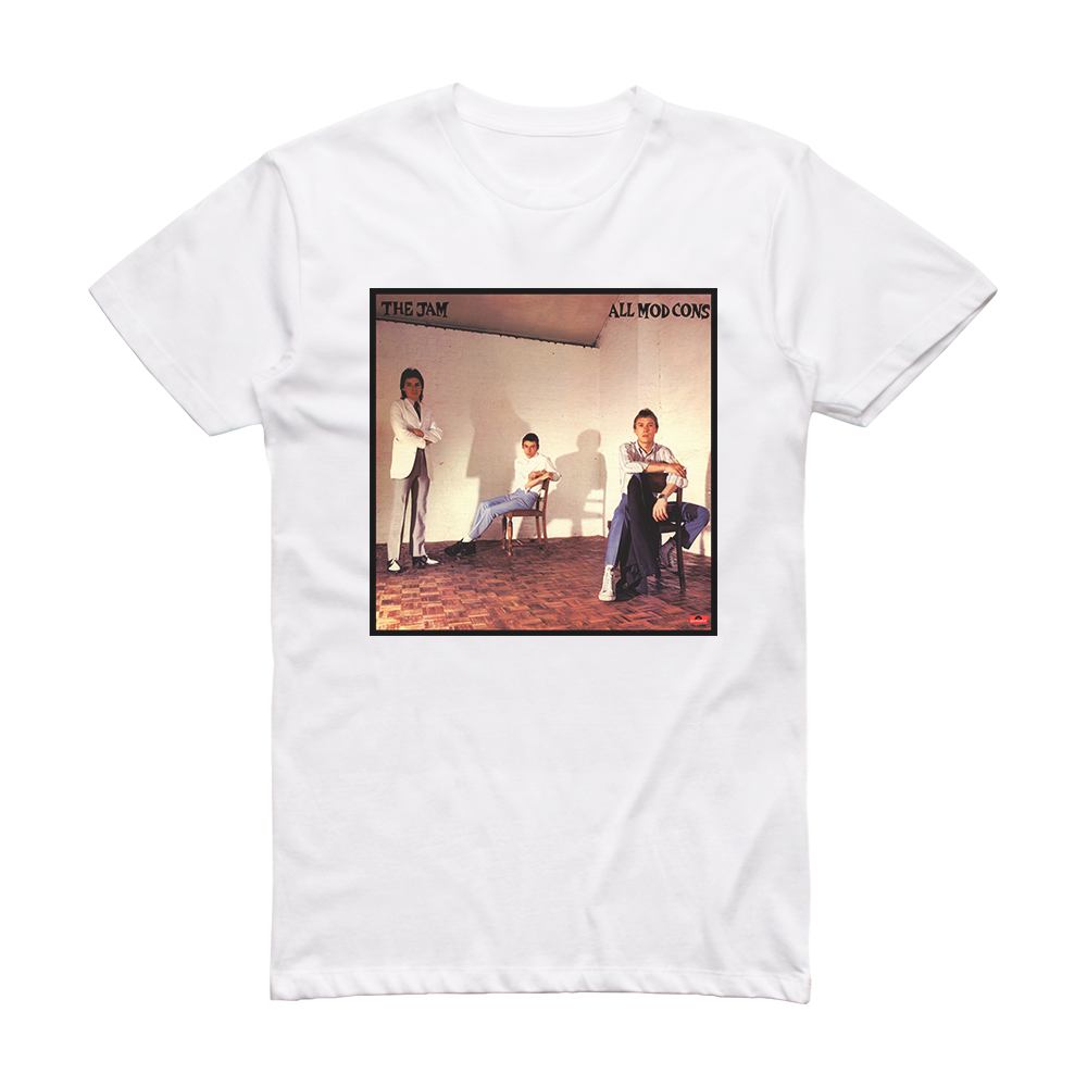 The Jam All Mod Cons Album Cover T-Shirt White – ALBUM COVER T-SHIRTS