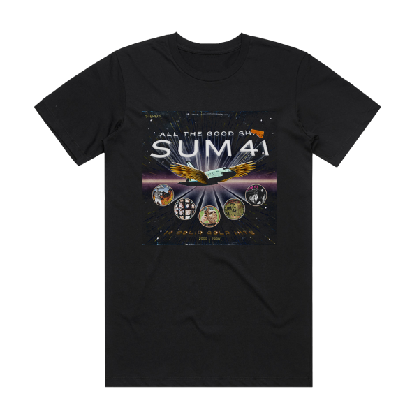 Sum 41 All The Good Shit 14 Solid Gold Hits 20002008 1 Album Cover T-Shirt Black