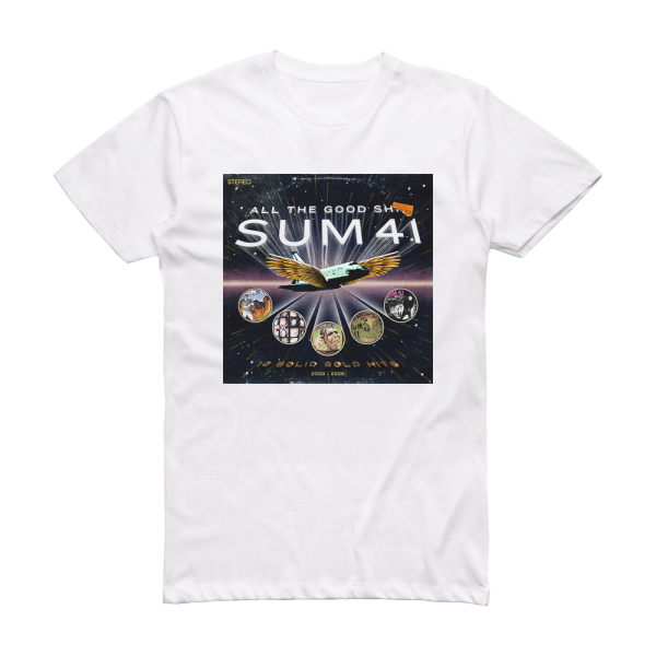 Sum 41 All The Good Shit 14 Solid Gold Hits 20002008 1 Album Cover T-Shirt White