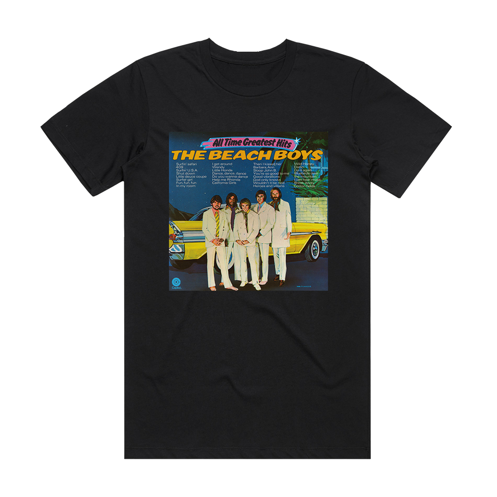 The Beach Boys All Time Greatest Hits Album Cover T-Shirt Black – ALBUM ...