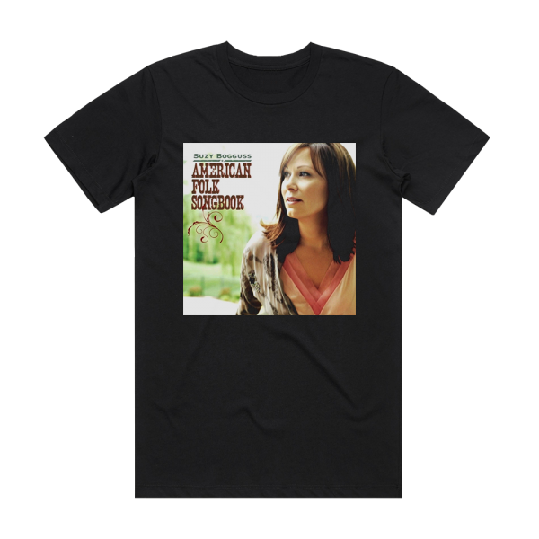 Suzy Bogguss American Folk Songbook Album Cover T-Shirt Black