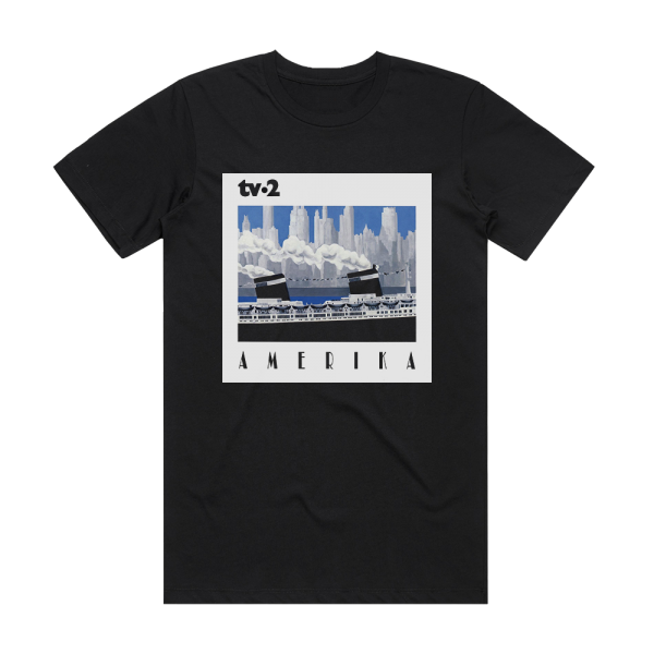 TV-2 Amerika Album Cover T-Shirt Black