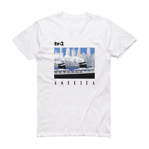 TV-2 Amerika Album Cover T-Shirt White