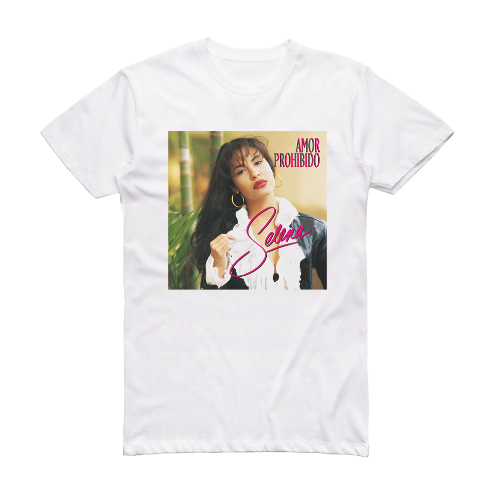 Selena Amor Prohibido Album Cover T-Shirt White – ALBUM COVER T-SHIRTS