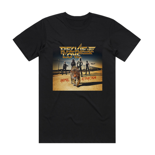 Reckless Love Animal Attraction 1 Album Cover T-Shirt Black