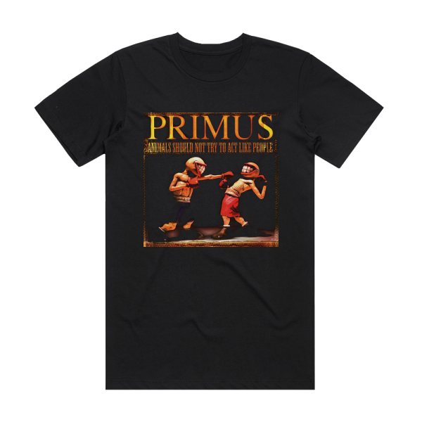 Primus Animals Should Not Try To Act Like People Album Cover T-Shirt Black