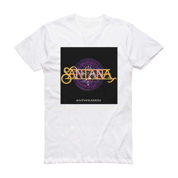 Santana Aniversario Album Cover T-Shirt White