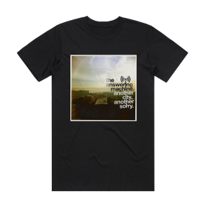 The Answering Machine Another City Another Sorry Album Cover T-Shirt Black
