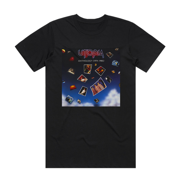 Utopia Anthology 1974 1985 Album Cover T-Shirt Black