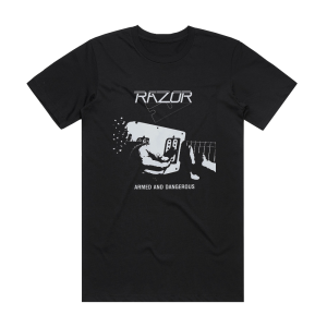 Razor Armed And Dangerous Album Cover T-Shirt Black