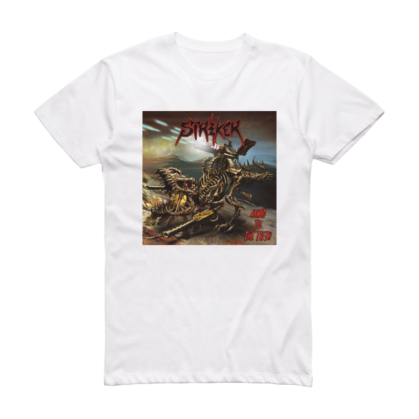 Striker Armed To The Teeth Album Cover T-Shirt White