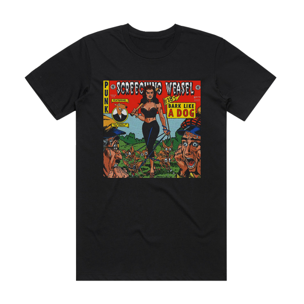 Screeching Weasel Bark Like A Dog Album Cover T-Shirt Black