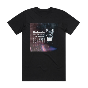 Saxmania Be Happy Album Cover T-Shirt Black