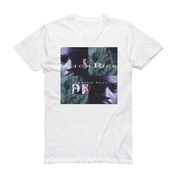Slick Rick Behind Bars Album Cover T-Shirt White