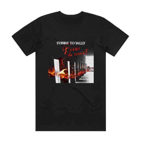 Subway to Sally Besser Du Rennst Album Cover T-Shirt Black