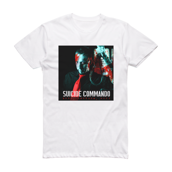 Suicide Commando Bind Torture Kill Album Cover T-Shirt White