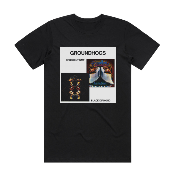 The Groundhogs Black Diamond Crosscut Saw Album Cover T-Shirt Black