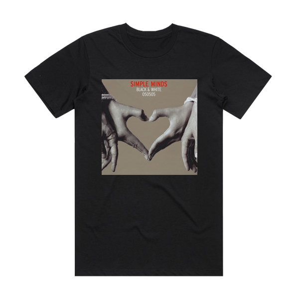Simple Minds Black White 050505 Album Cover T-Shirt Black